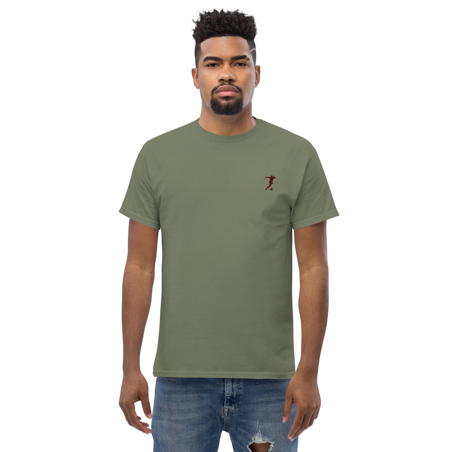 Soccer Player Men's Cotton T-Shirt - Activewear Well