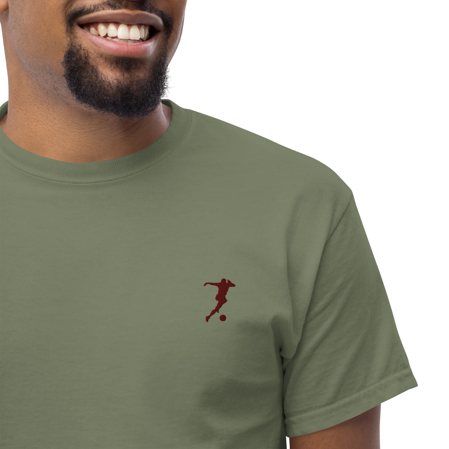 Soccer Player Men's Cotton T-Shirt - Activewear Well