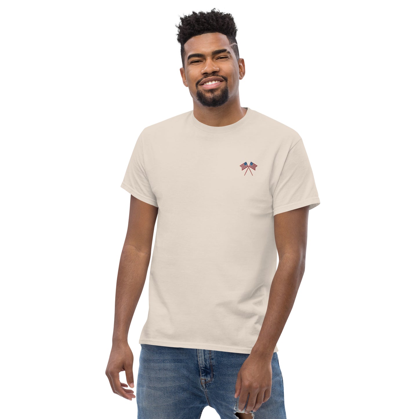 American Flag Men's Cotton T-Shirt - Activewear Well