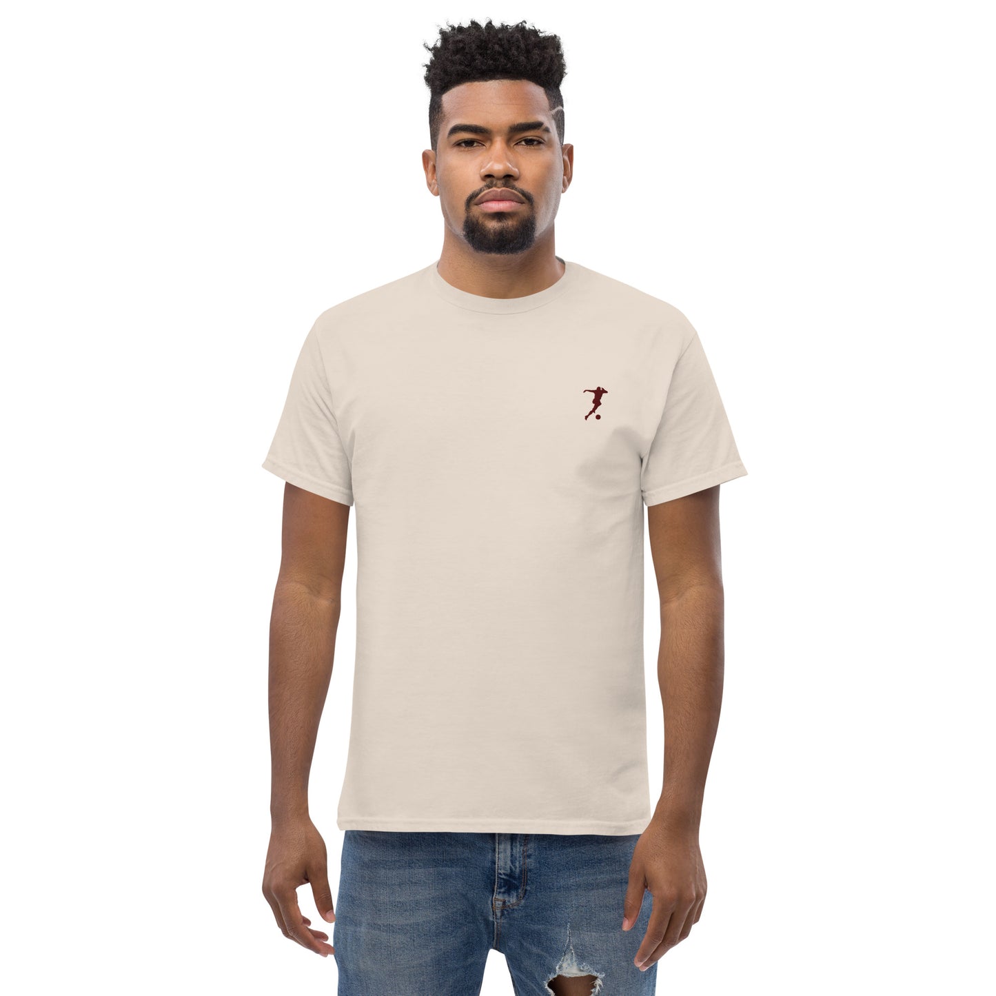 Soccer Player Men's Cotton T-Shirt - Activewear Well