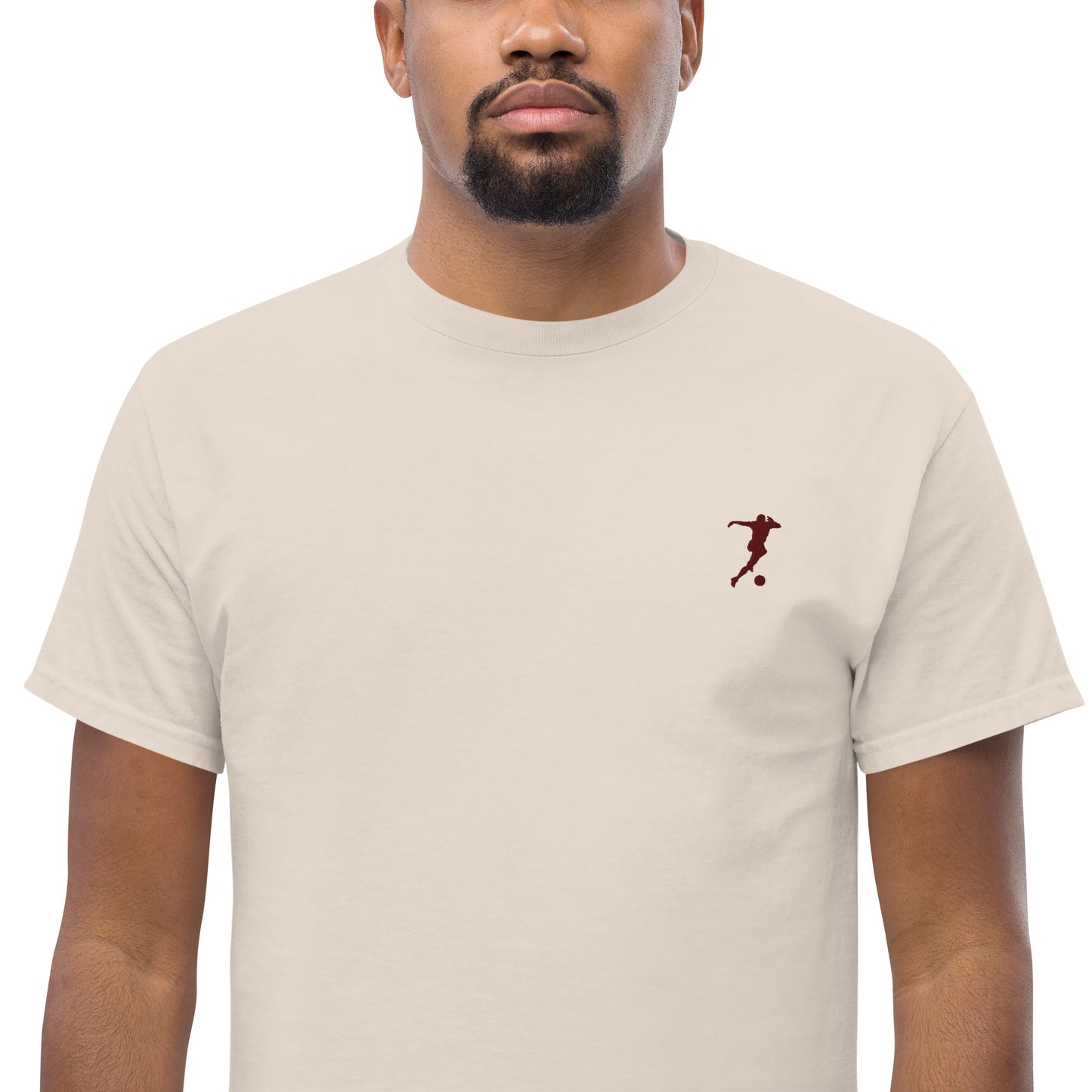 Soccer Player Men's Cotton T-Shirt - Activewear Well