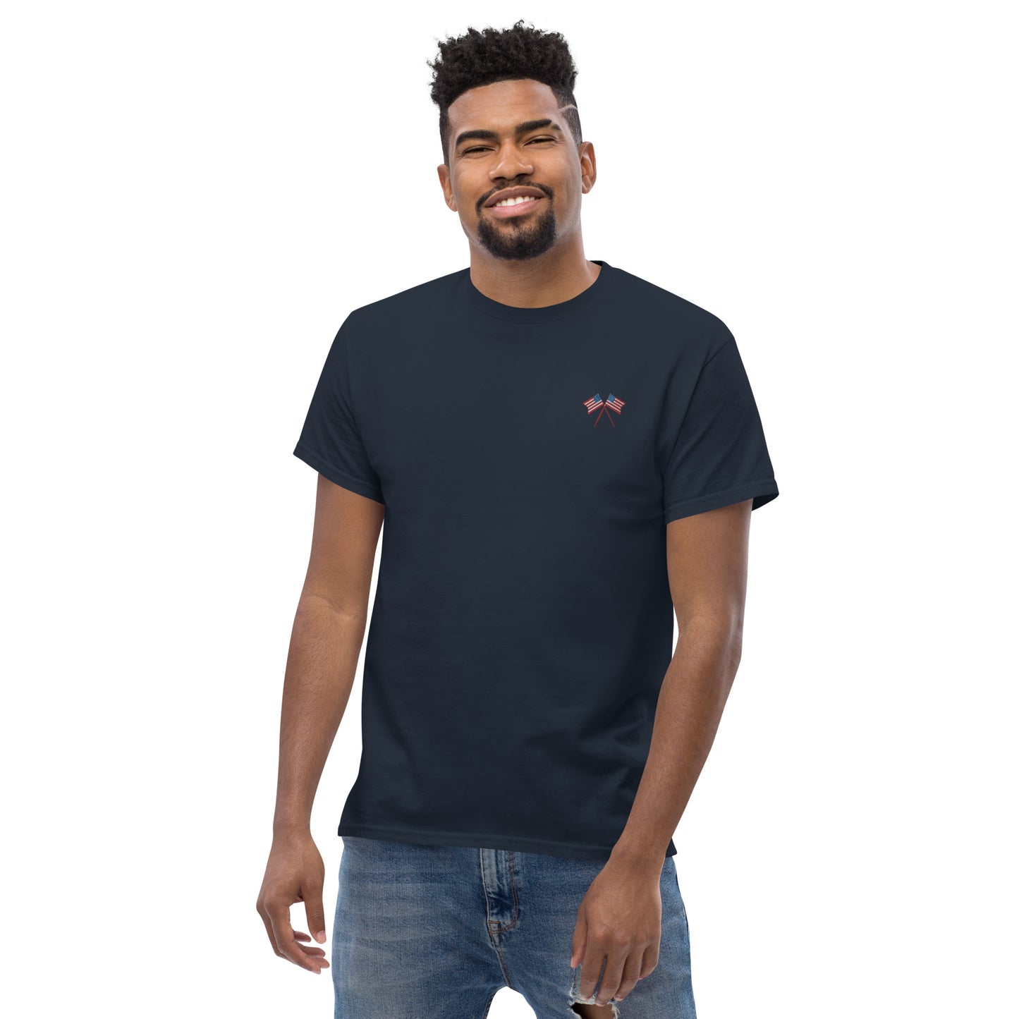 American Flag Men's Cotton T-Shirt - Activewear Well