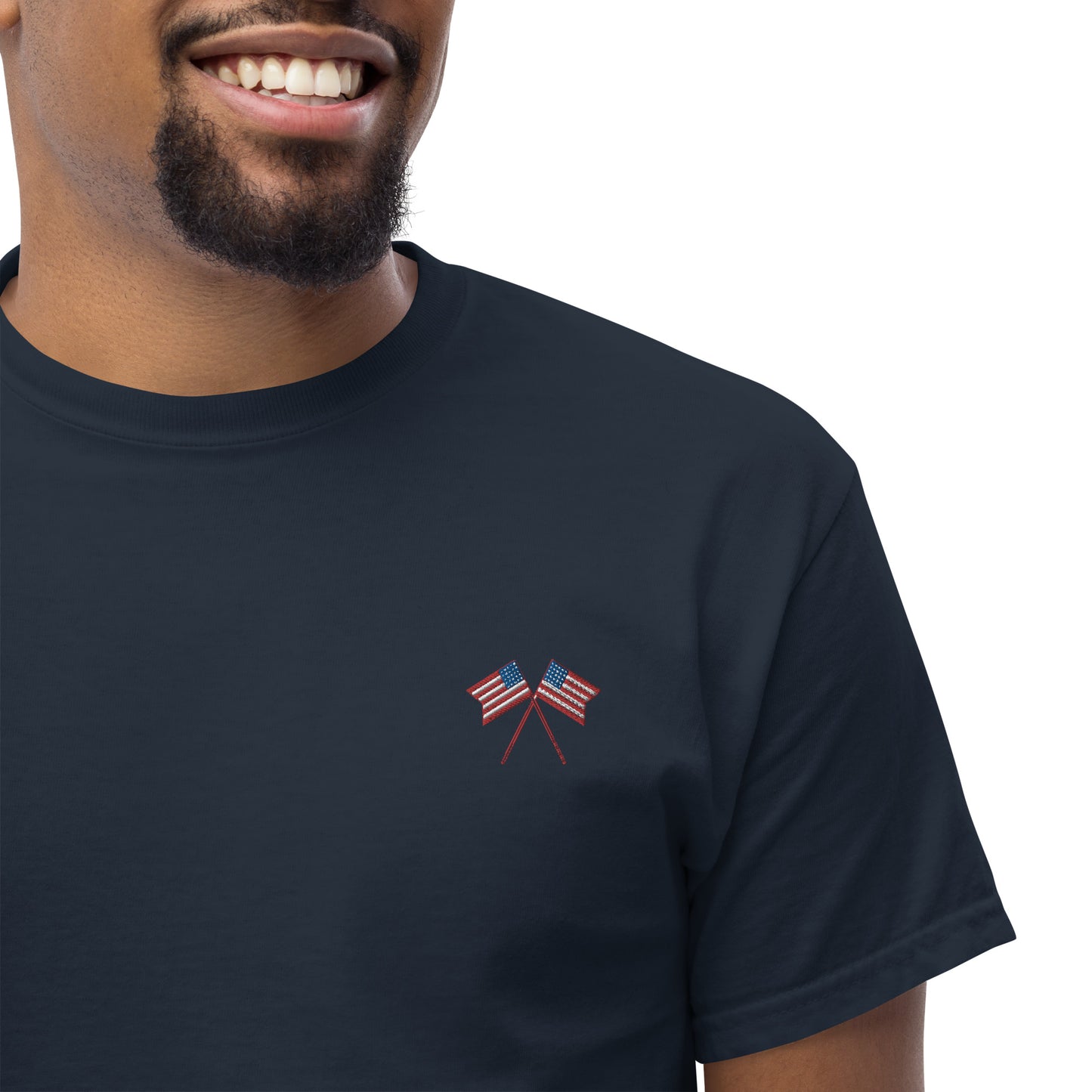 American Flag Men's Cotton T-Shirt - Activewear Well