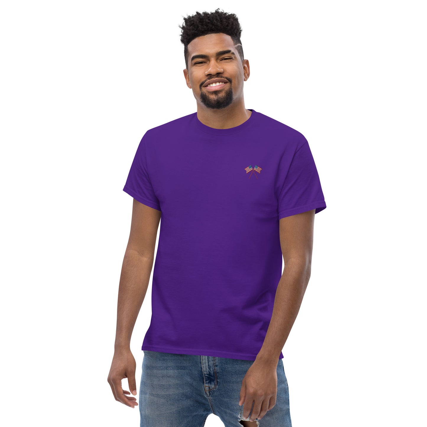 American Flag Men's Cotton T-Shirt - Activewear Well