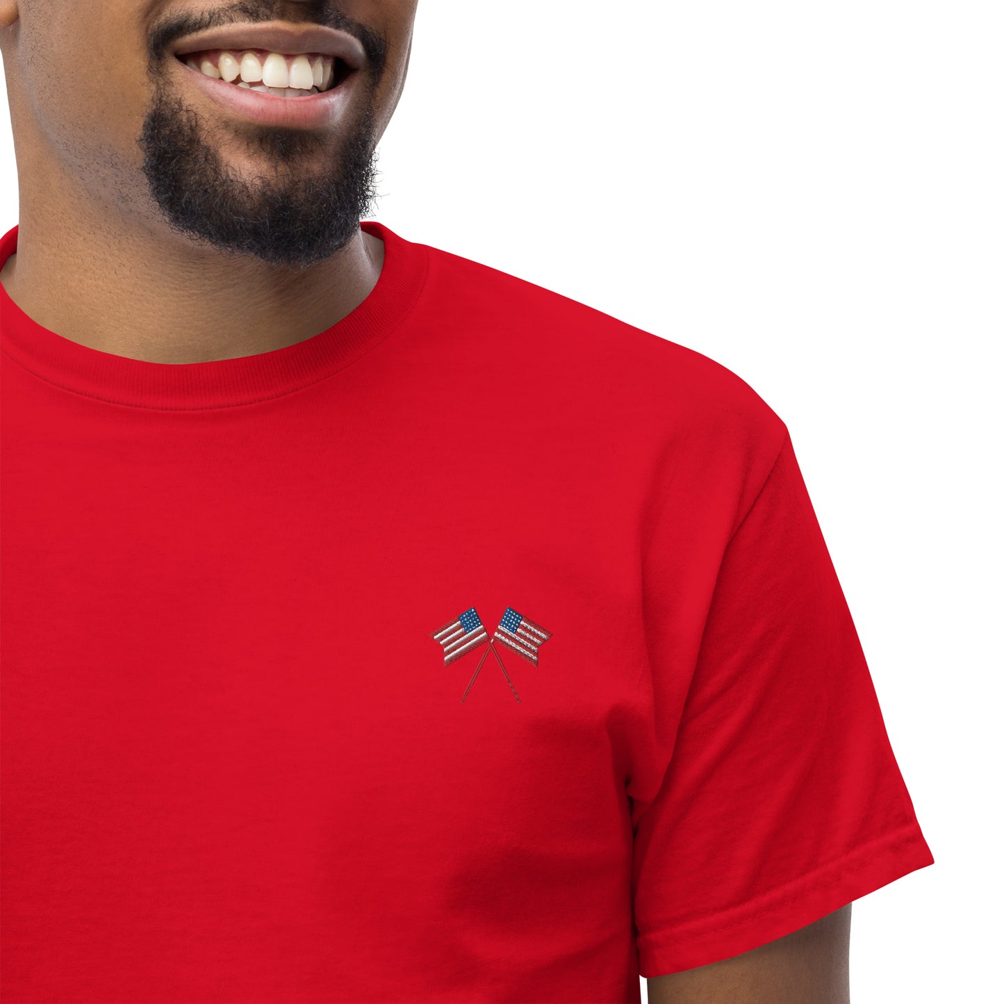 American Flag Men's Cotton T-Shirt - Activewear Well