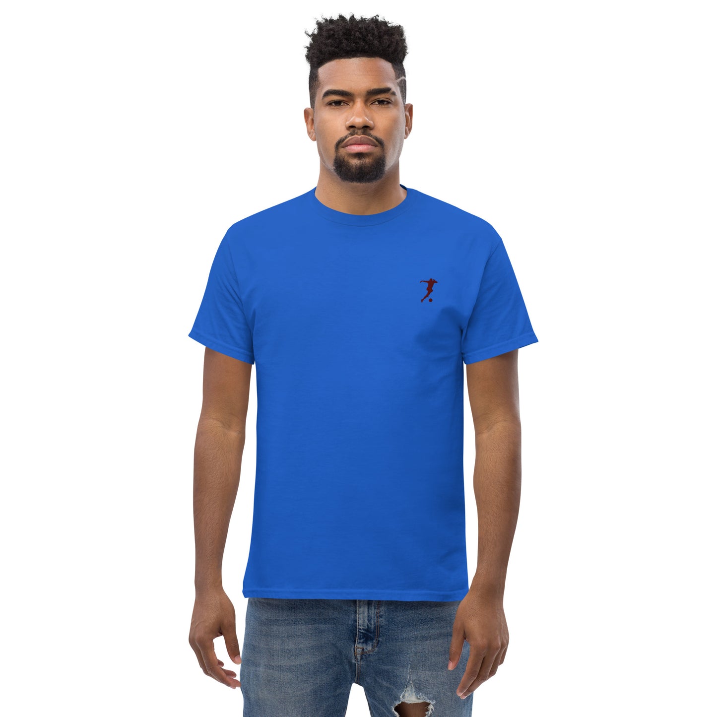 Soccer Player Men's Cotton T-Shirt - Activewear Well
