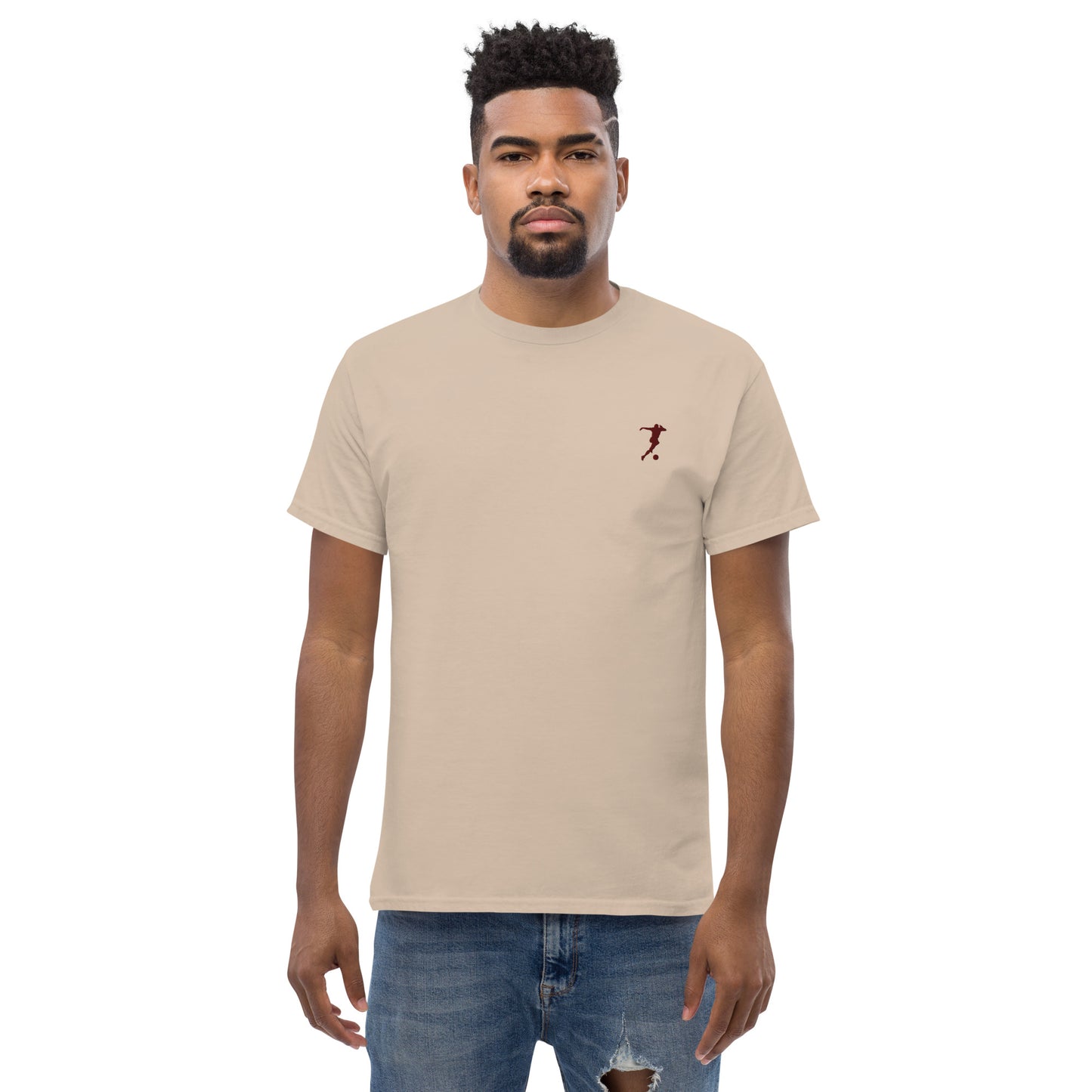 Soccer Player Men's Cotton T-Shirt - Activewear Well