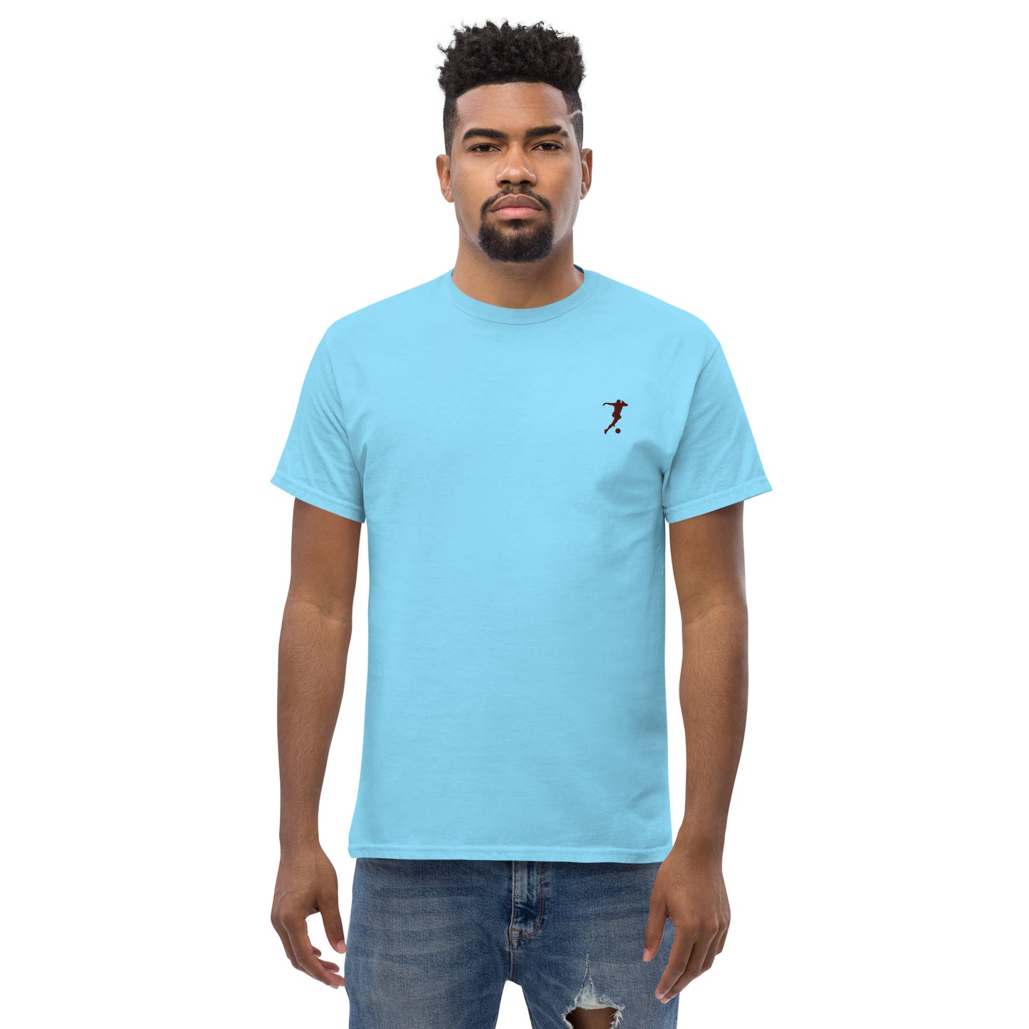 Soccer Player Men's Cotton T-Shirt - Activewear Well