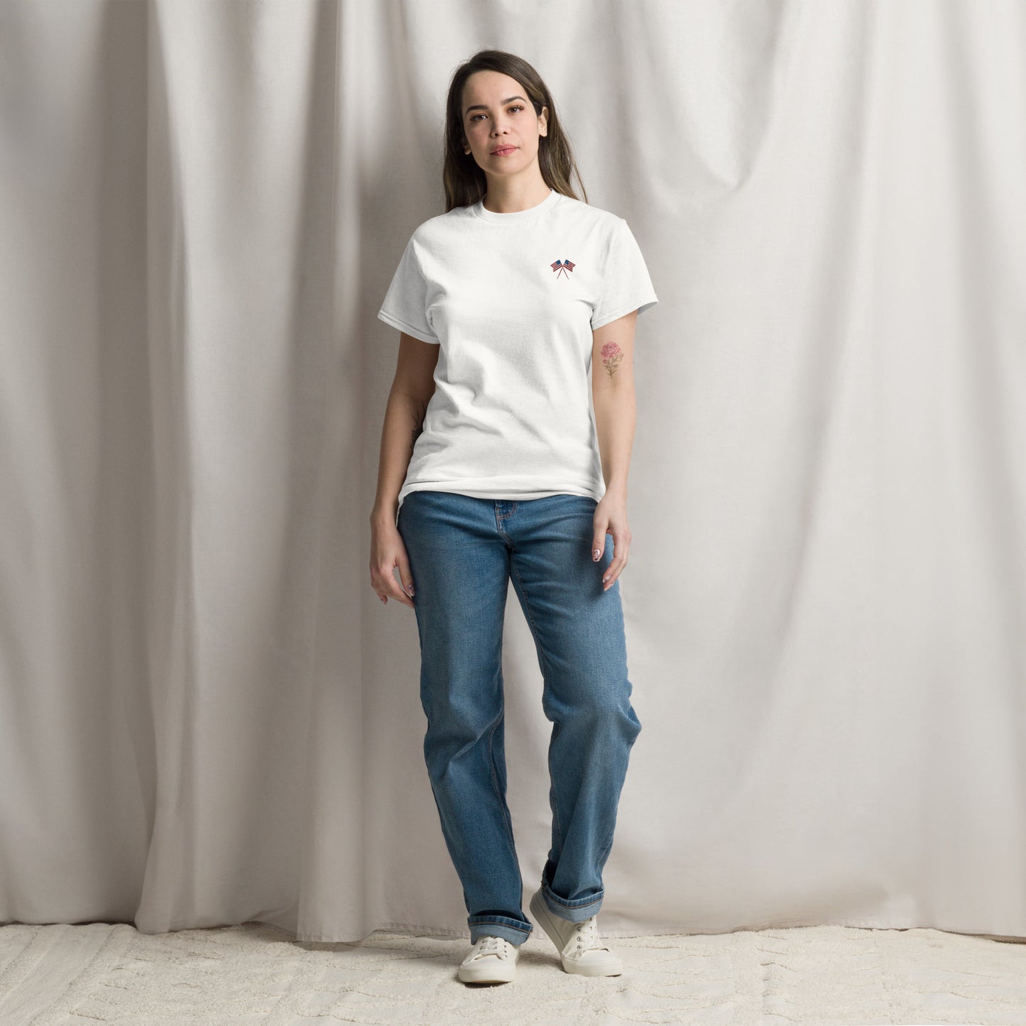 American Flag Men's Cotton T-Shirt - Activewear Well