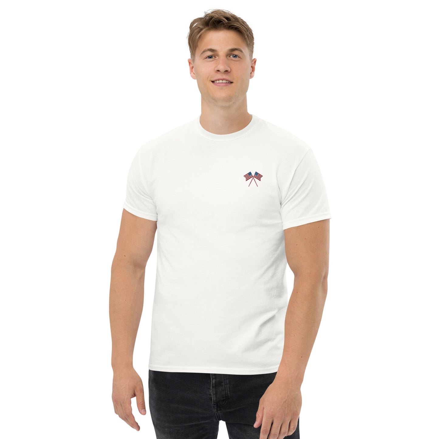 American Flag Men's Cotton T-Shirt - Activewear Well