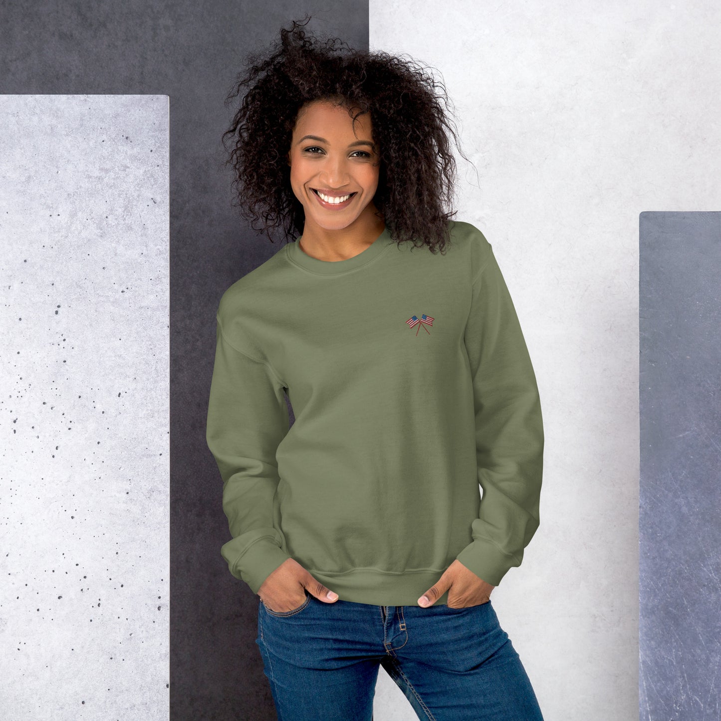 American Flag Unisex Sweatshirt - Activewear Well
