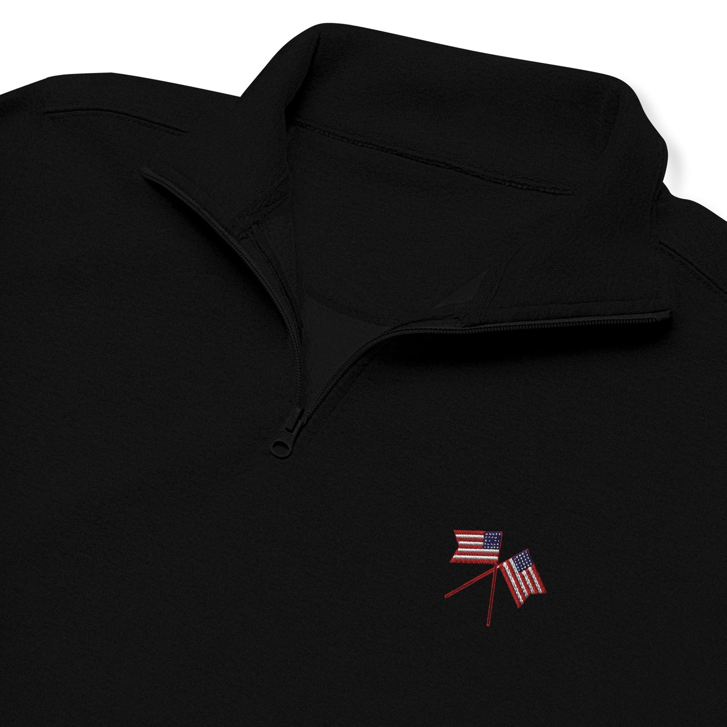 American Flag Fleece Zip Pullover - Activewear Well