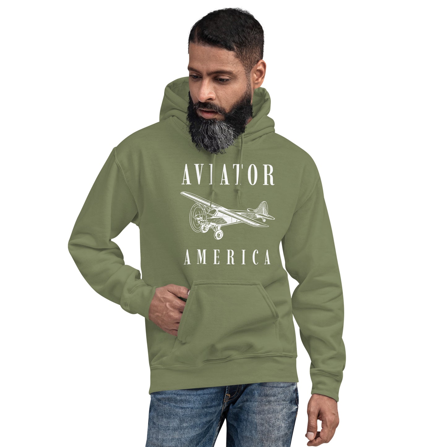 Aviator Men/Unisex Hoodie - Activewear Well