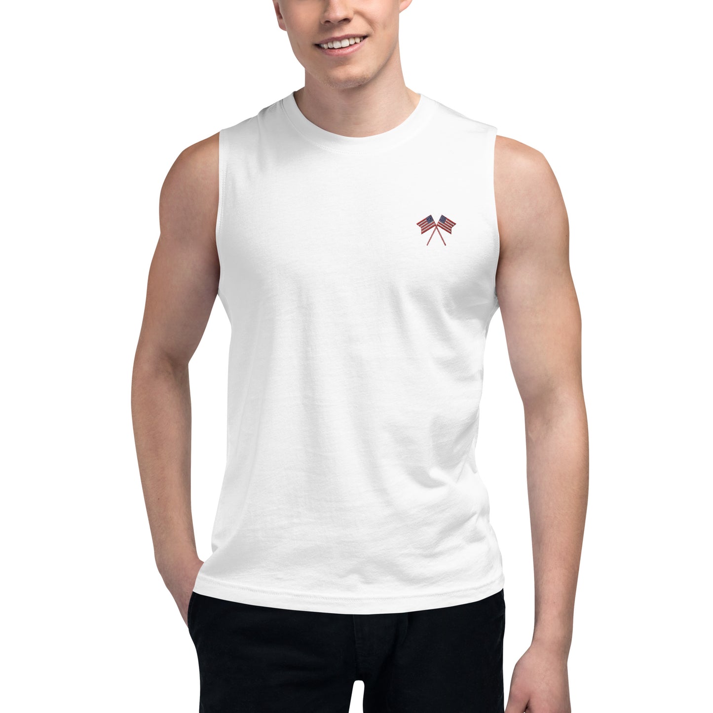 American Flag Muscle Shirt - Activewear Well