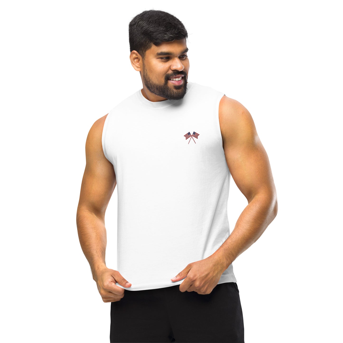 American Flag Muscle Shirt - Activewear Well