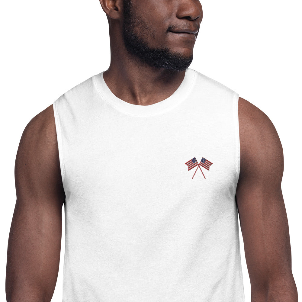 American Flag Muscle Shirt - Activewear Well