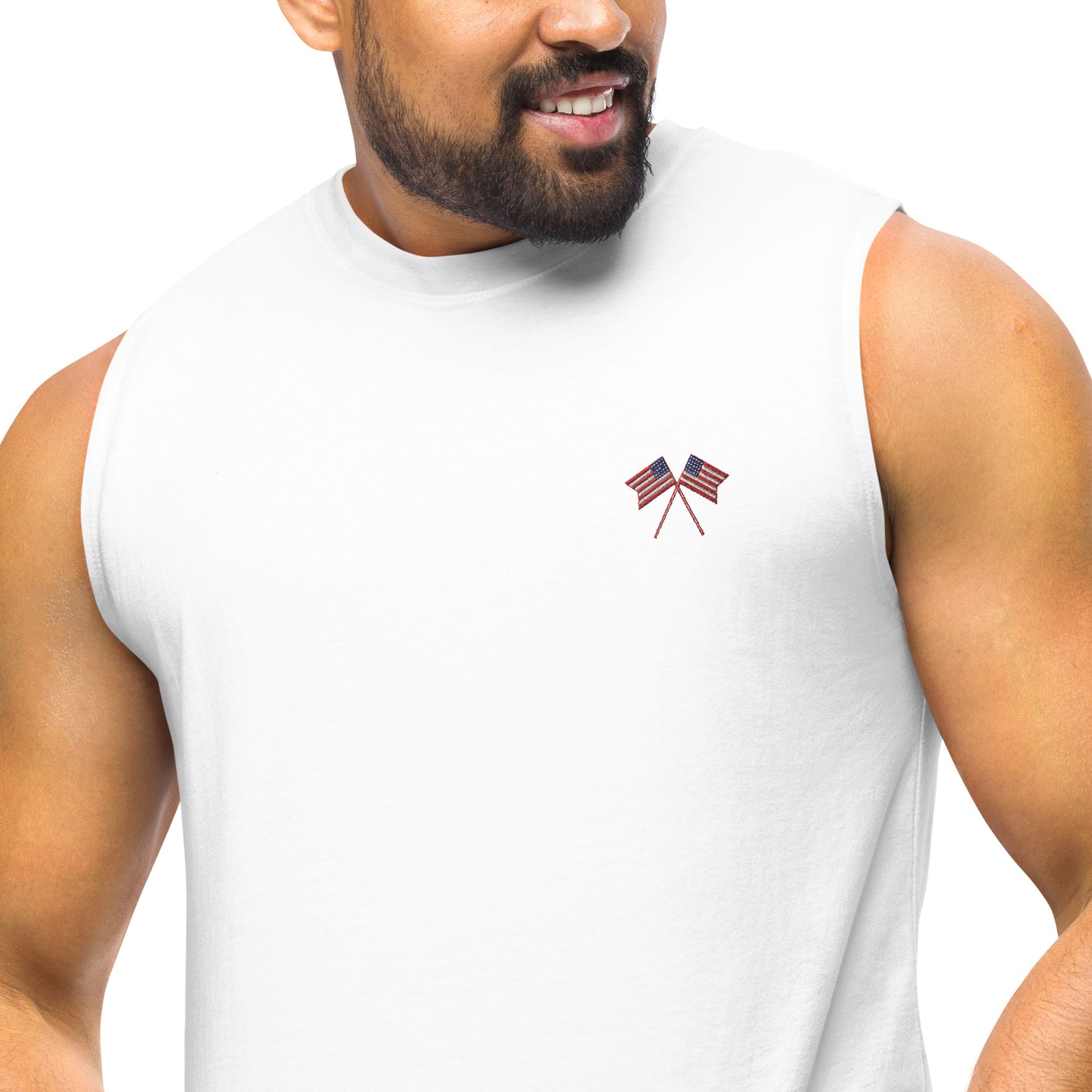 American Flag Muscle Shirt - Activewear Well