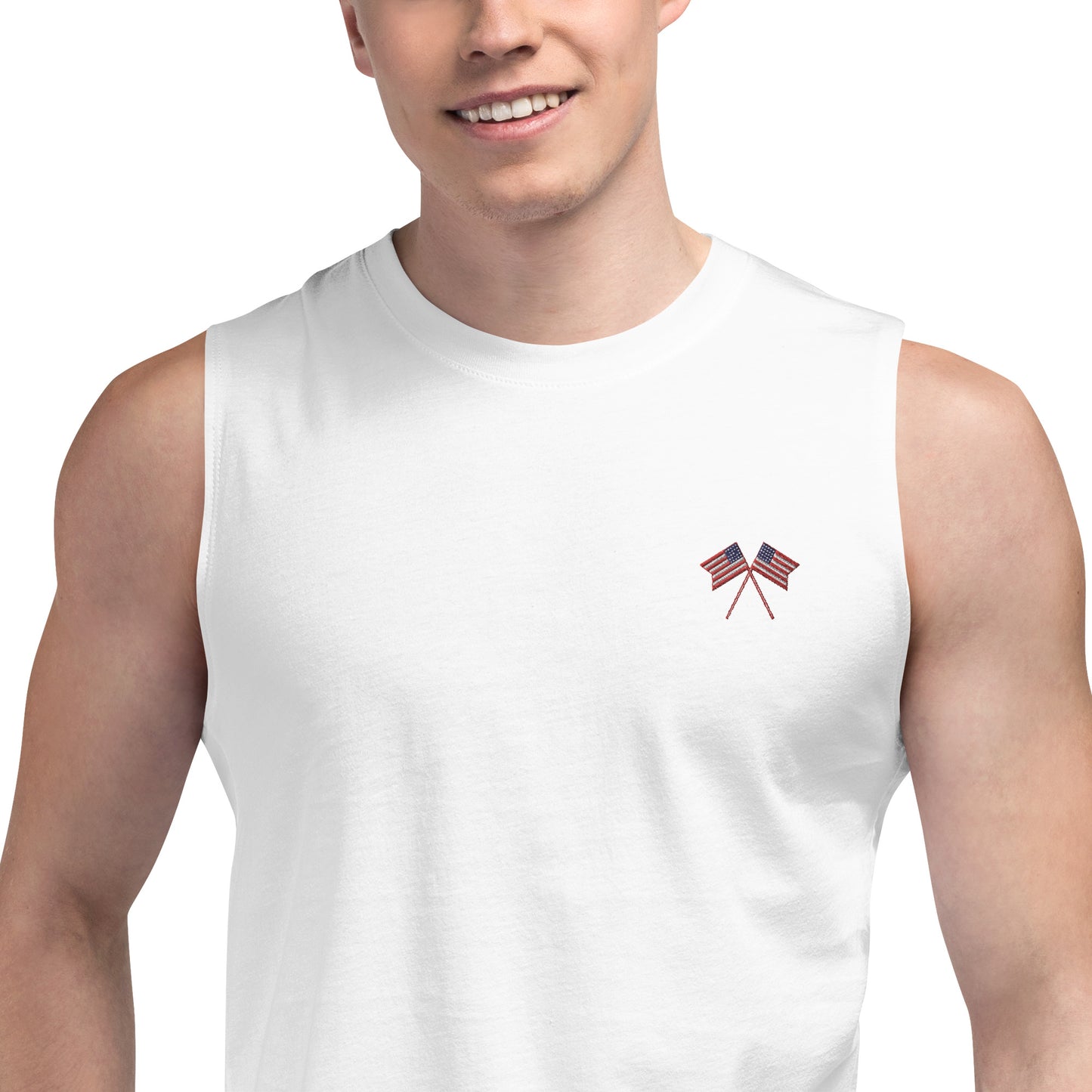 American Flag Muscle Shirt - Activewear Well