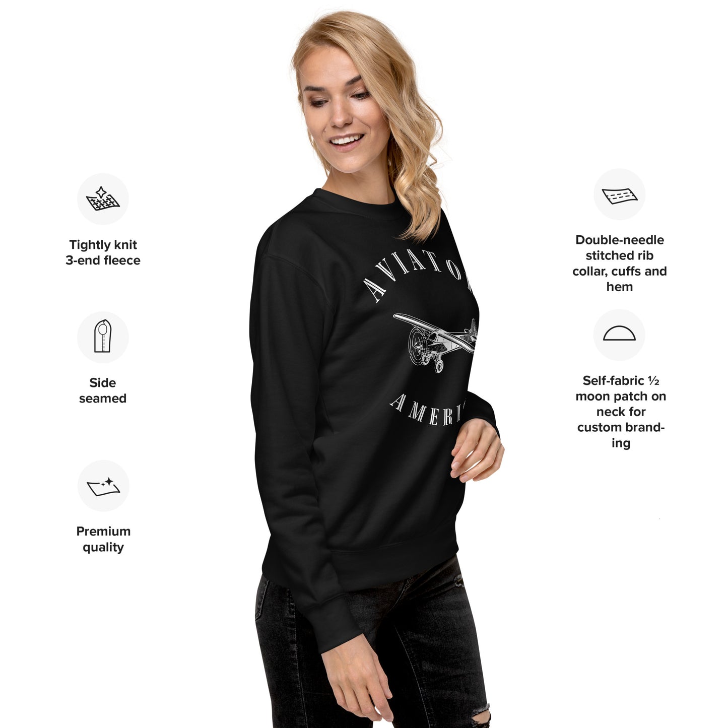 Aviator Premium Sweatshirt - Activewear Well