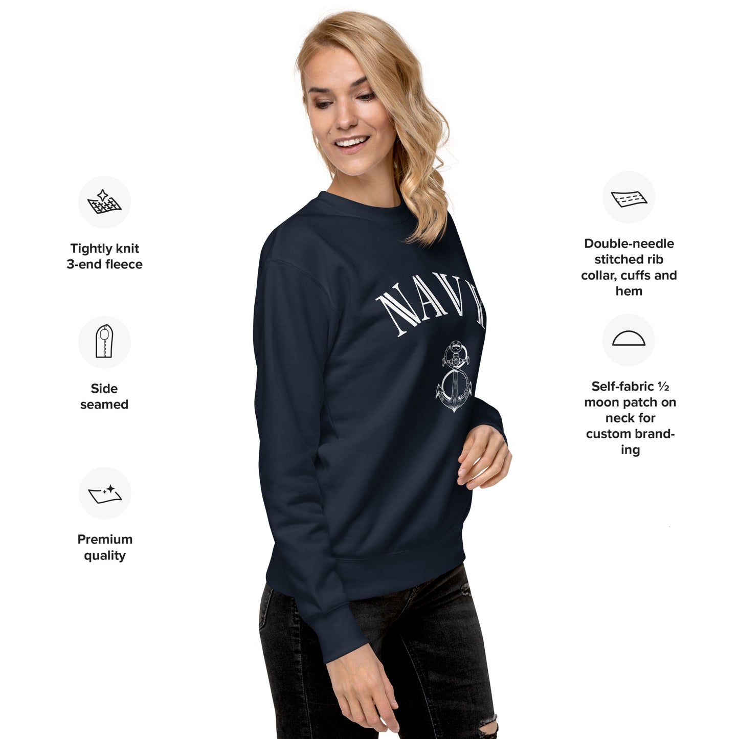 US Navy Premium Sweatshirt - Activewear Well