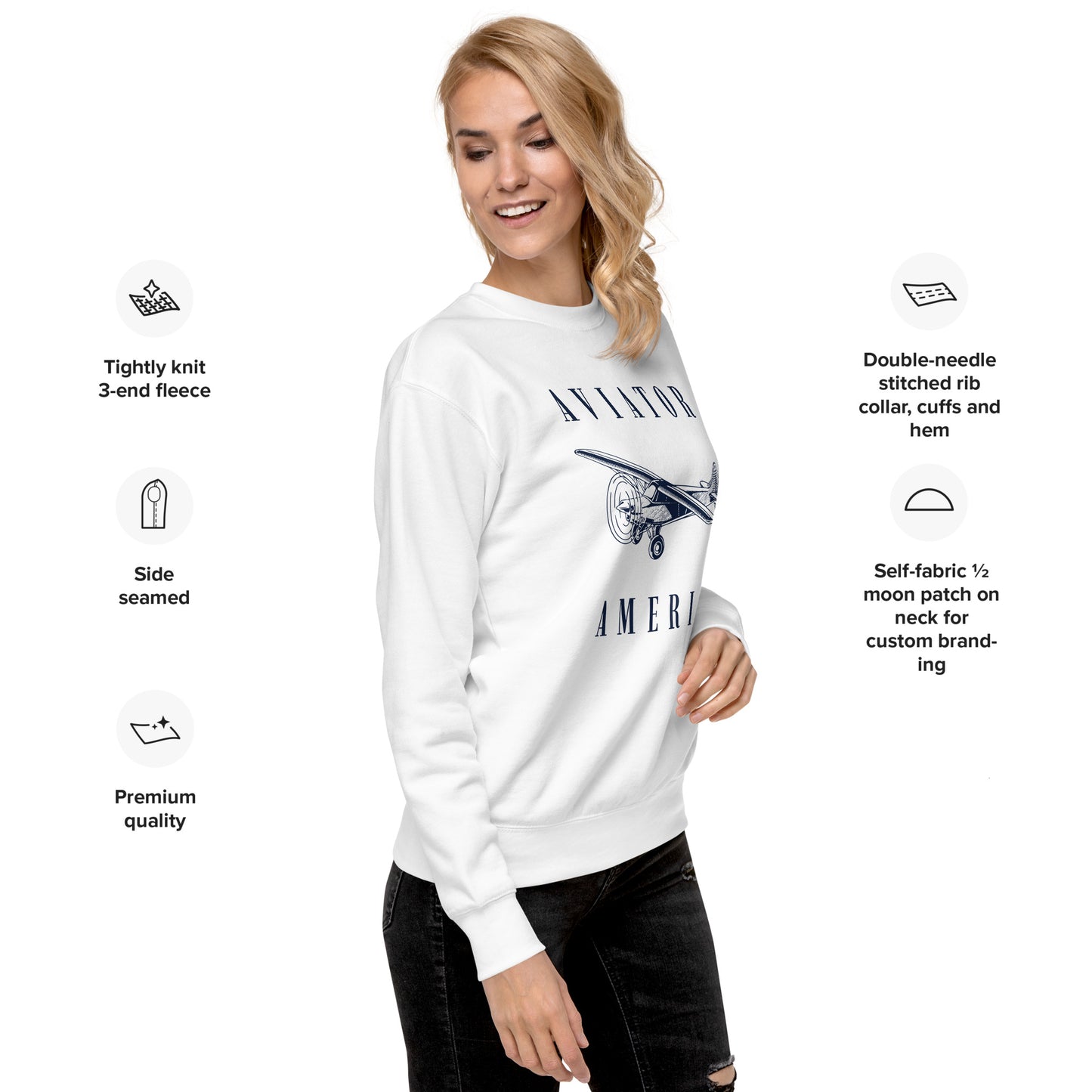 Aviator Unisex Premium Sweatshirt - Activewear Well