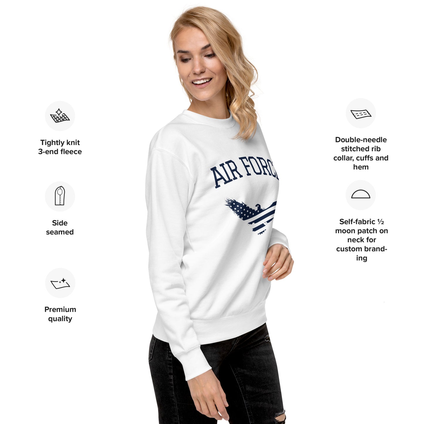 US Air Force Unisex Premium Sweatshirt - Activewear Well