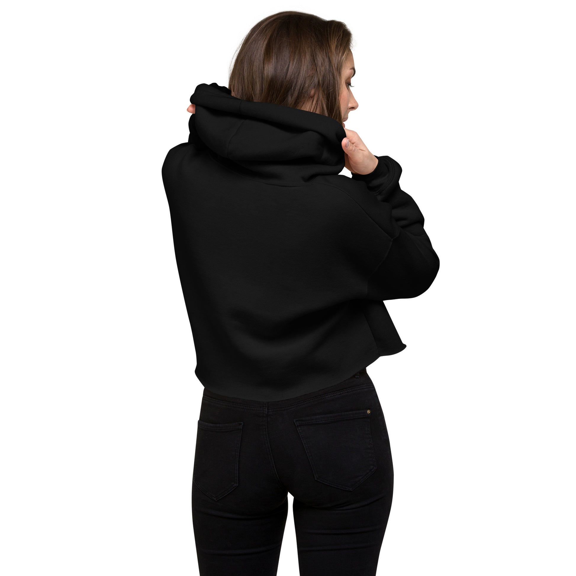 Eagle Embroidered Crop Hoodie - Activewear Well