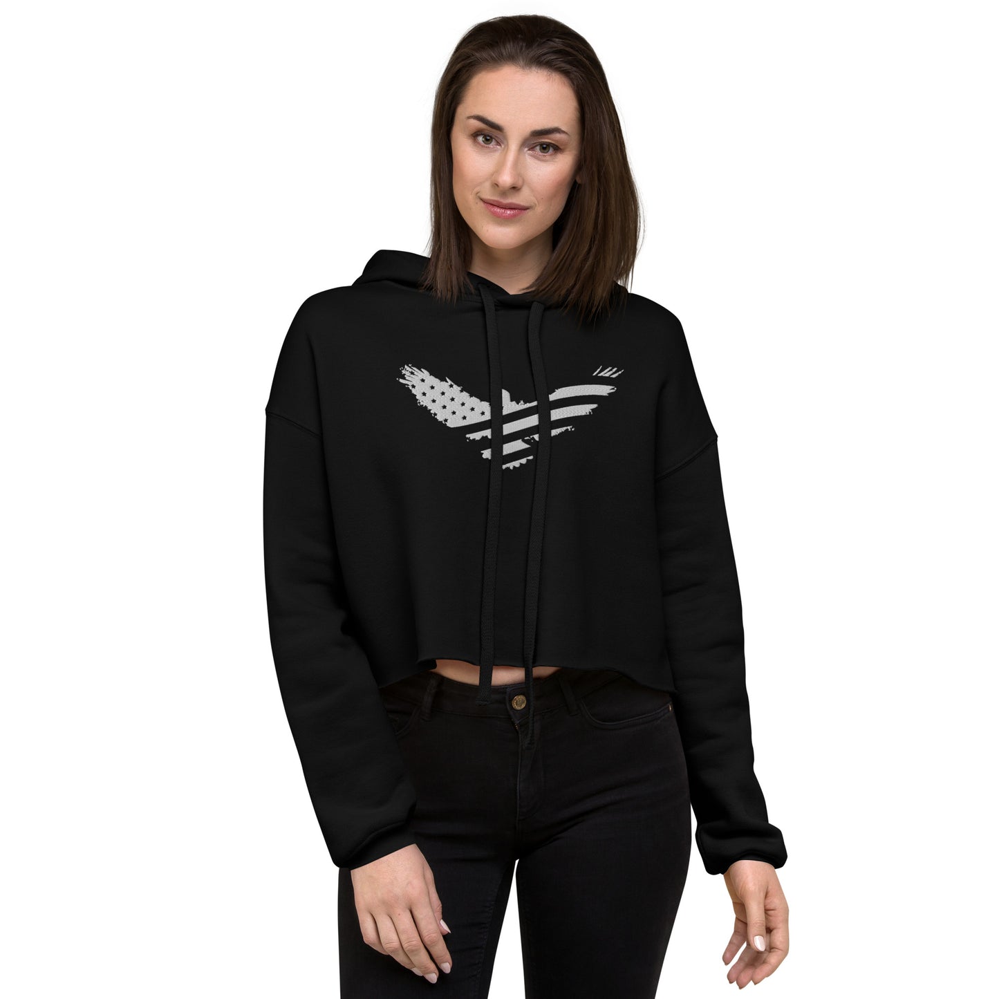 US Embroidered Crop Hoodie - Activewear Well