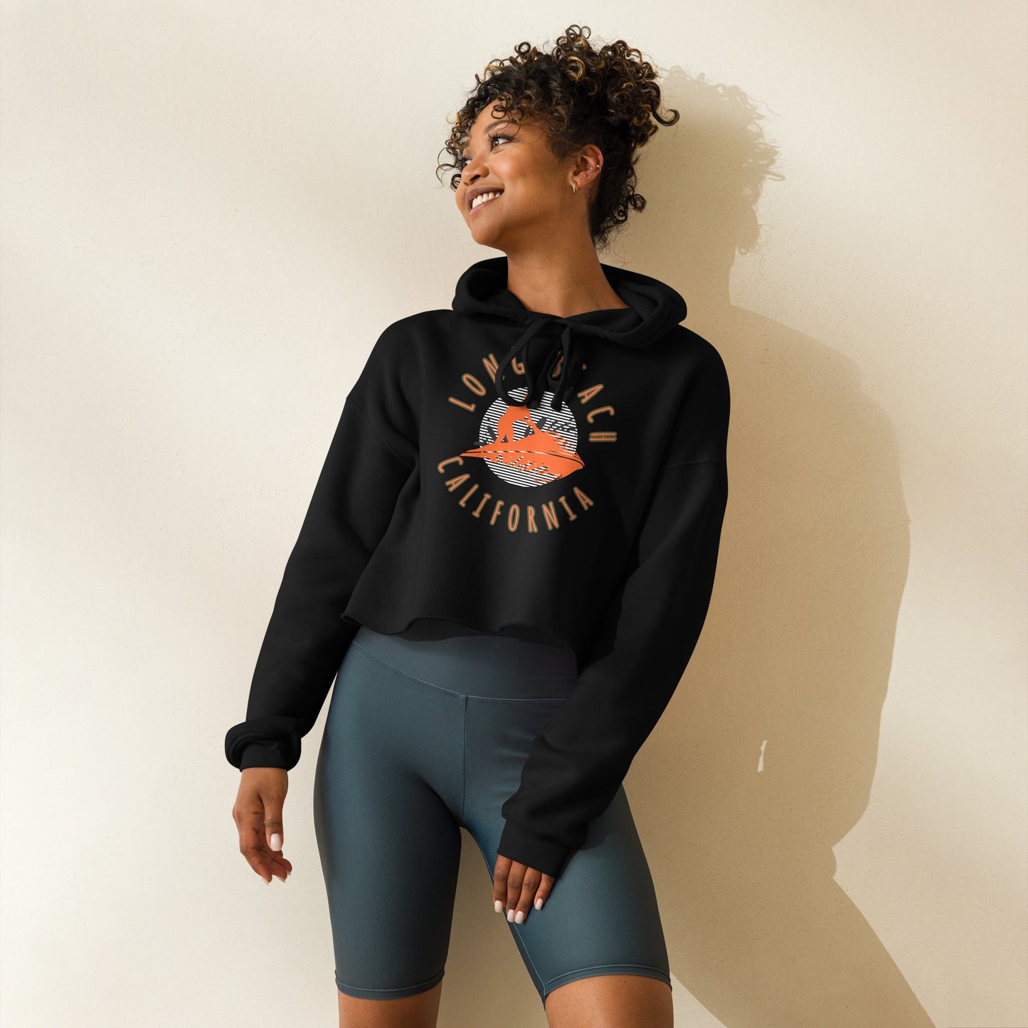 Long Beach Women's Crop Hoodie - Activewear Well