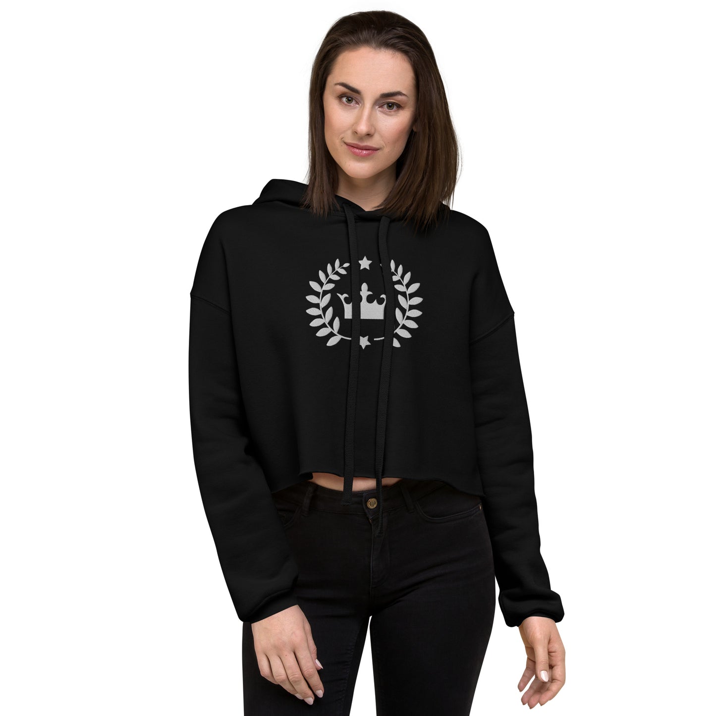 Victory Embroidered Crop Hoodie - Activewear Well