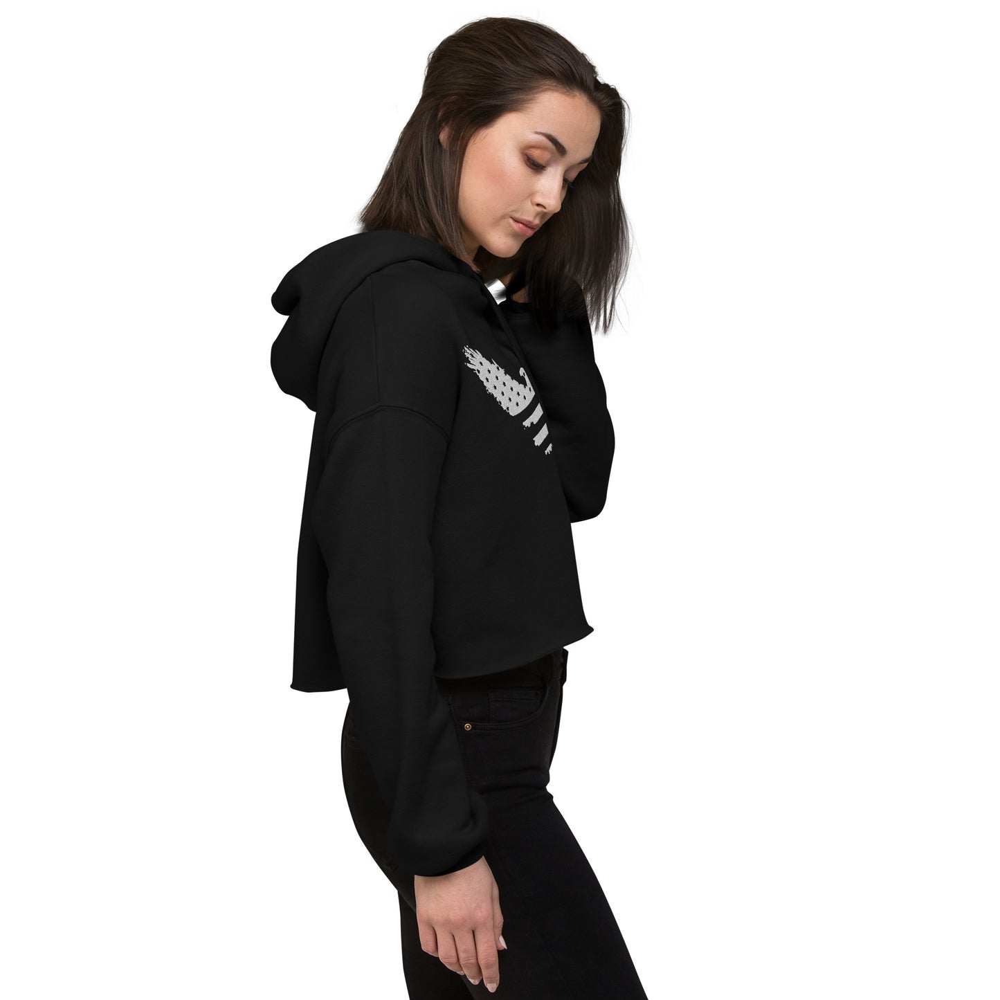 US Embroidered Crop Hoodie - Activewear Well