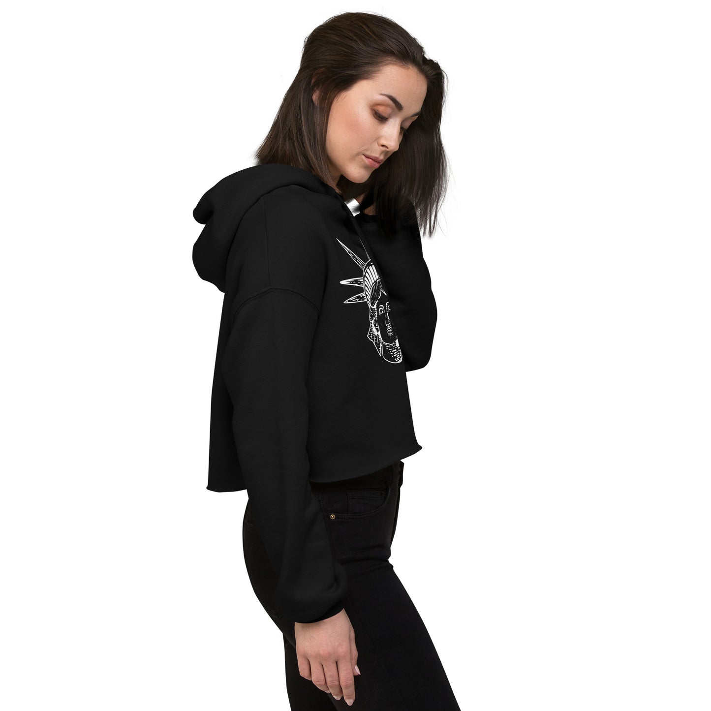 Liberty Printed Womens' Crop Hoodie - Activewear Well