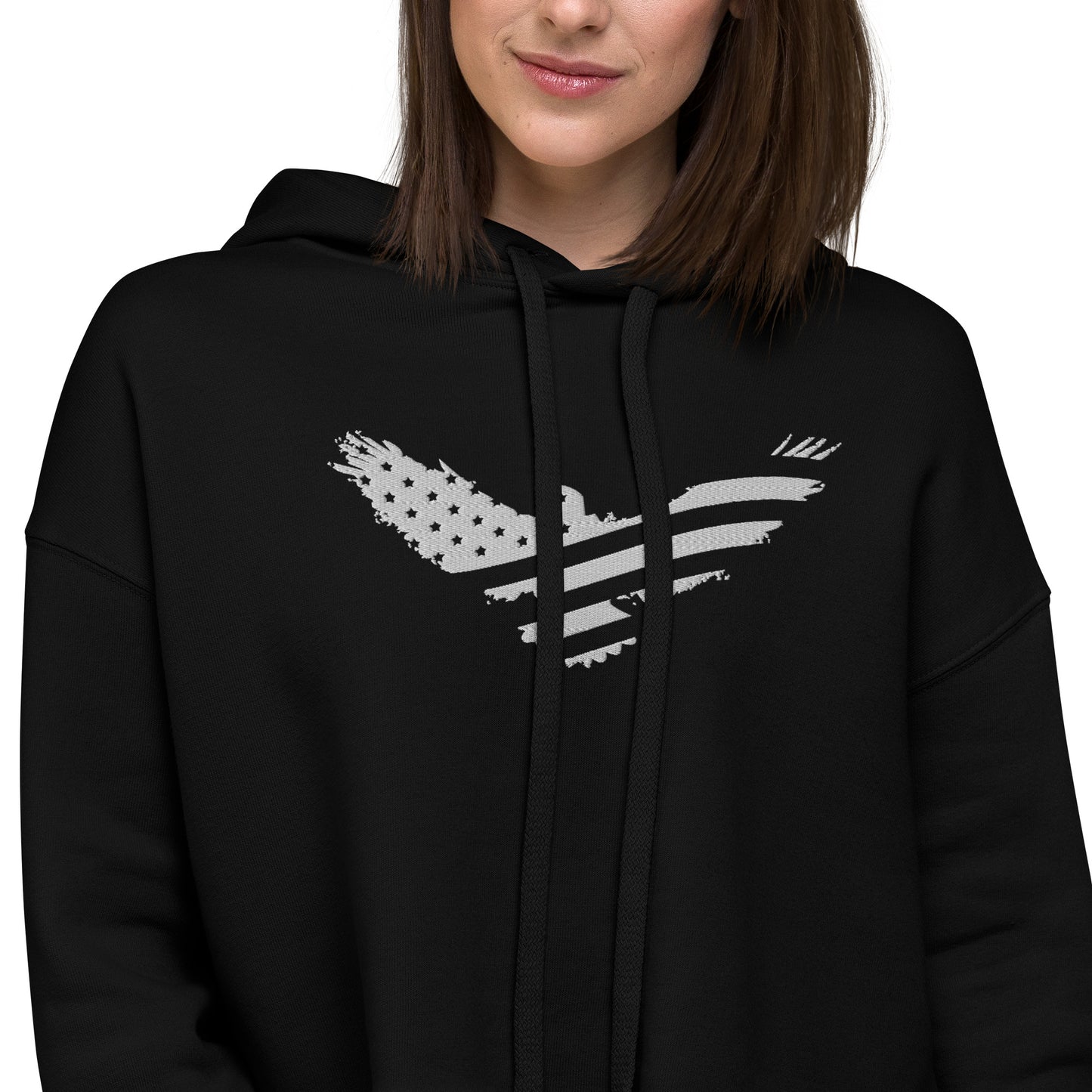 US Embroidered Crop Hoodie - Activewear Well