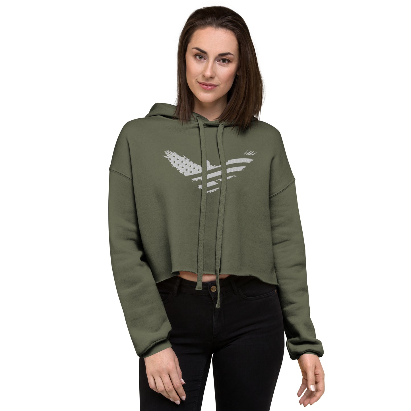 US Embroidered Crop Hoodie - Activewear Well