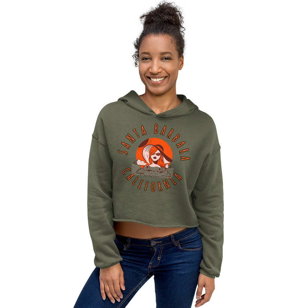 Santa Barbara Women's Crop Hoodie - Activewear Well