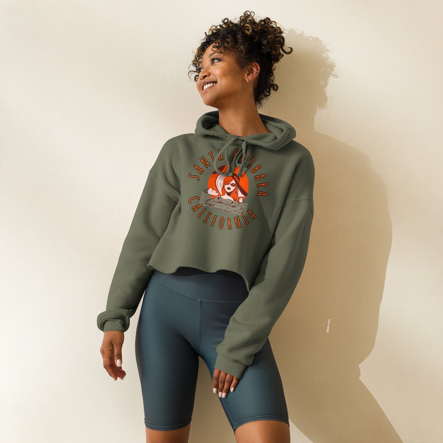 Santa Barbara Women's Crop Hoodie - Activewear Well