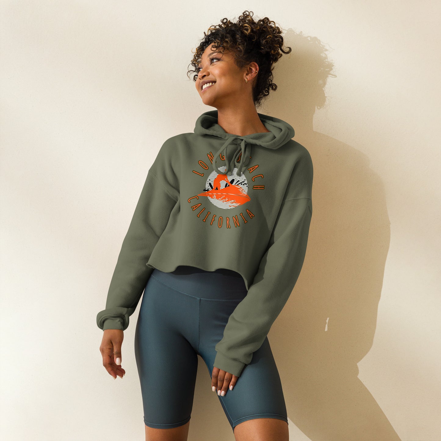 Long Beach Women's Crop Hoodie - Activewear Well