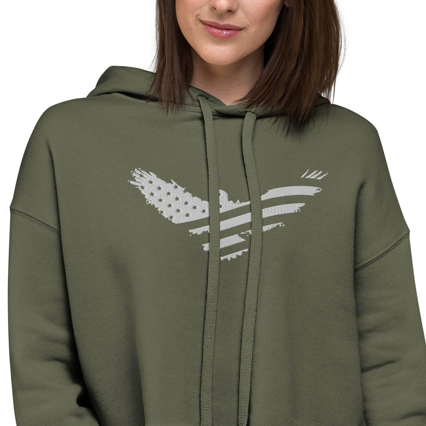 US Embroidered Crop Hoodie - Activewear Well
