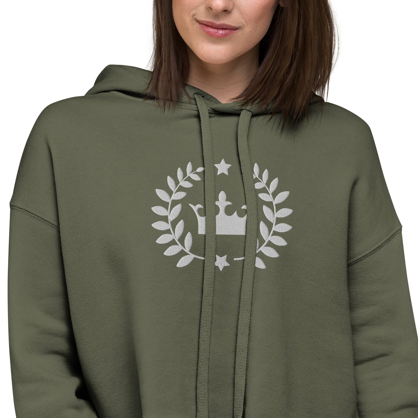 Victory Embroidered Crop Hoodie - Activewear Well