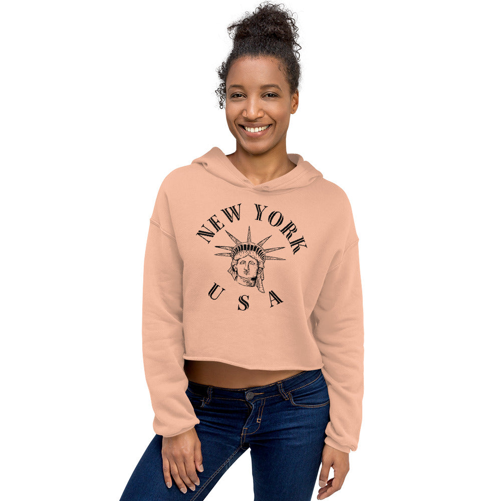 New York Women's Crop Hoodie - Activewear Well