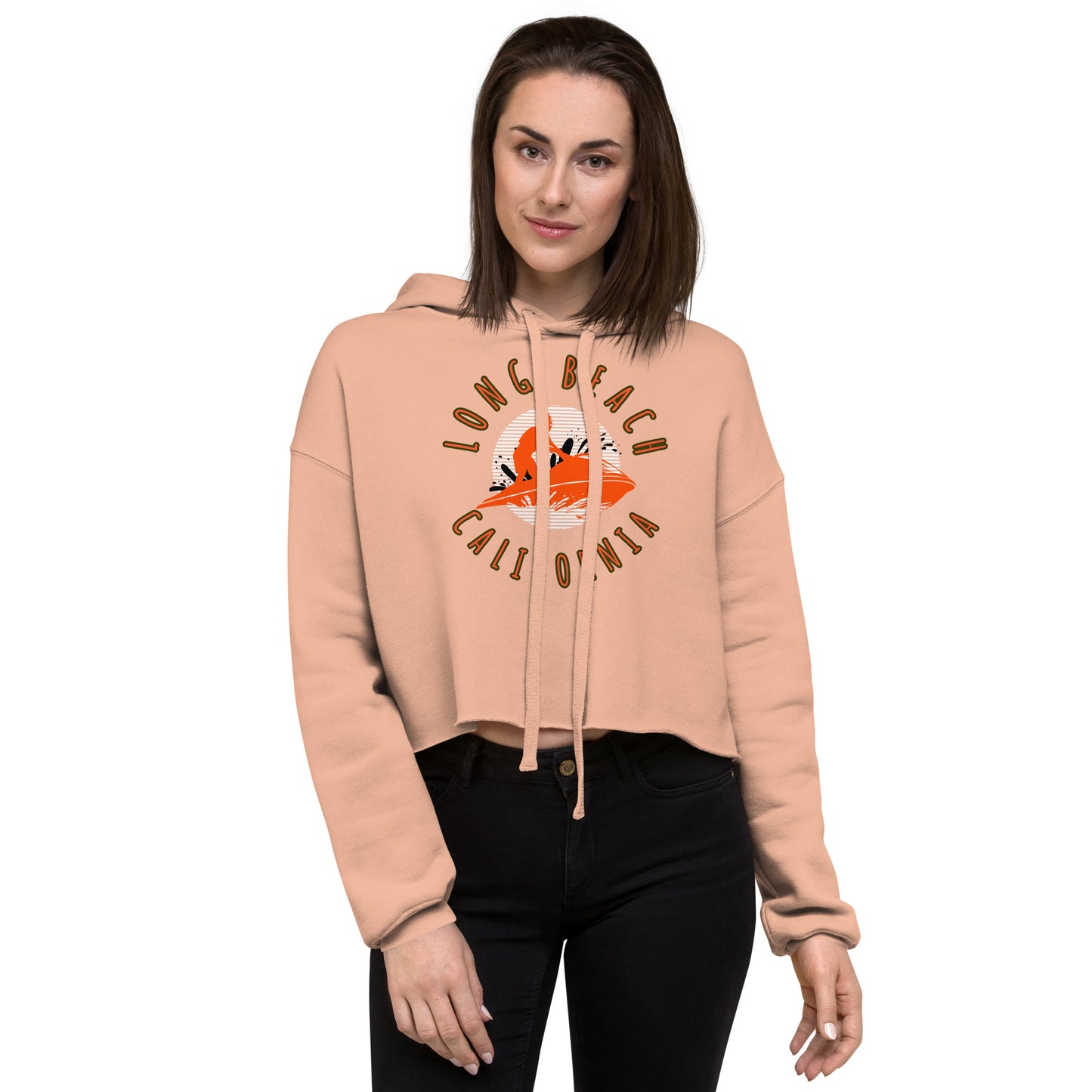 Long Beach Women's Crop Hoodie - Activewear Well