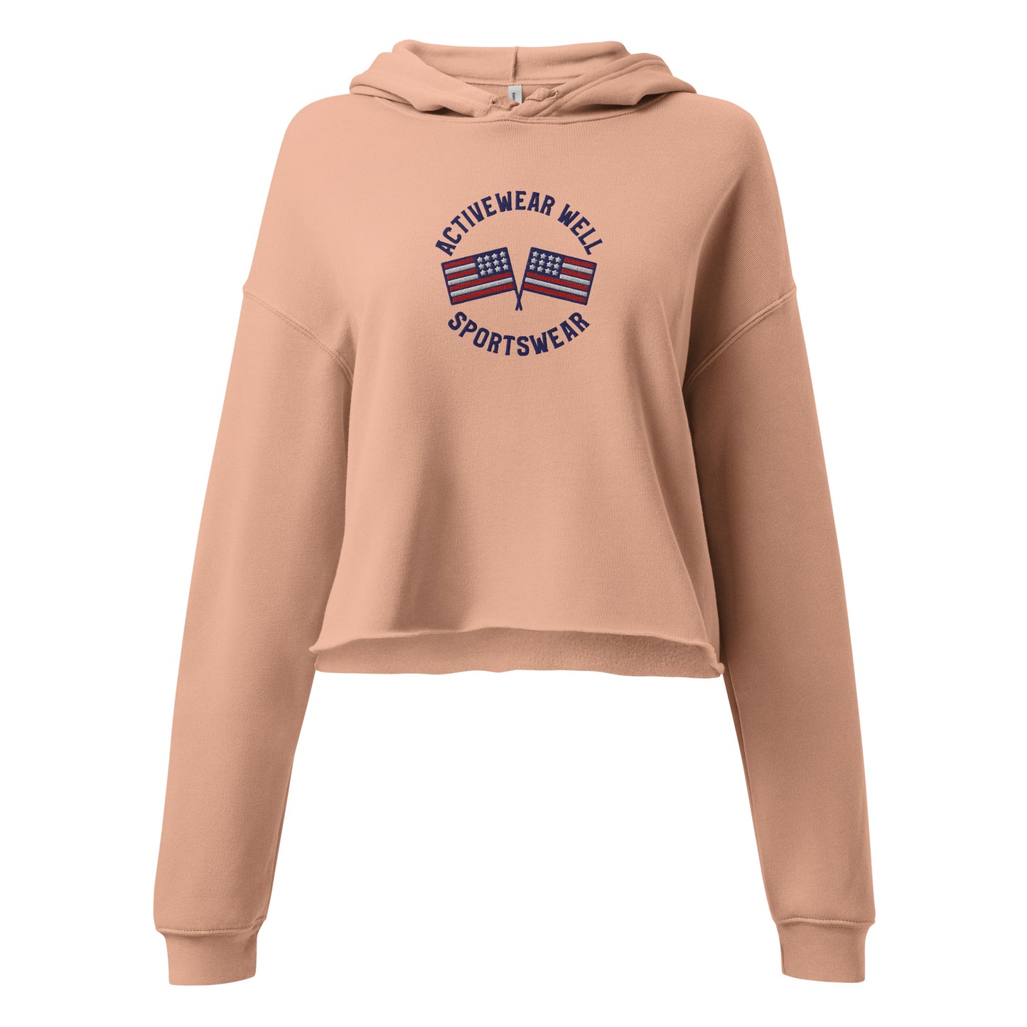 Logo Embroidered Crop Hoodie - Activewear Well