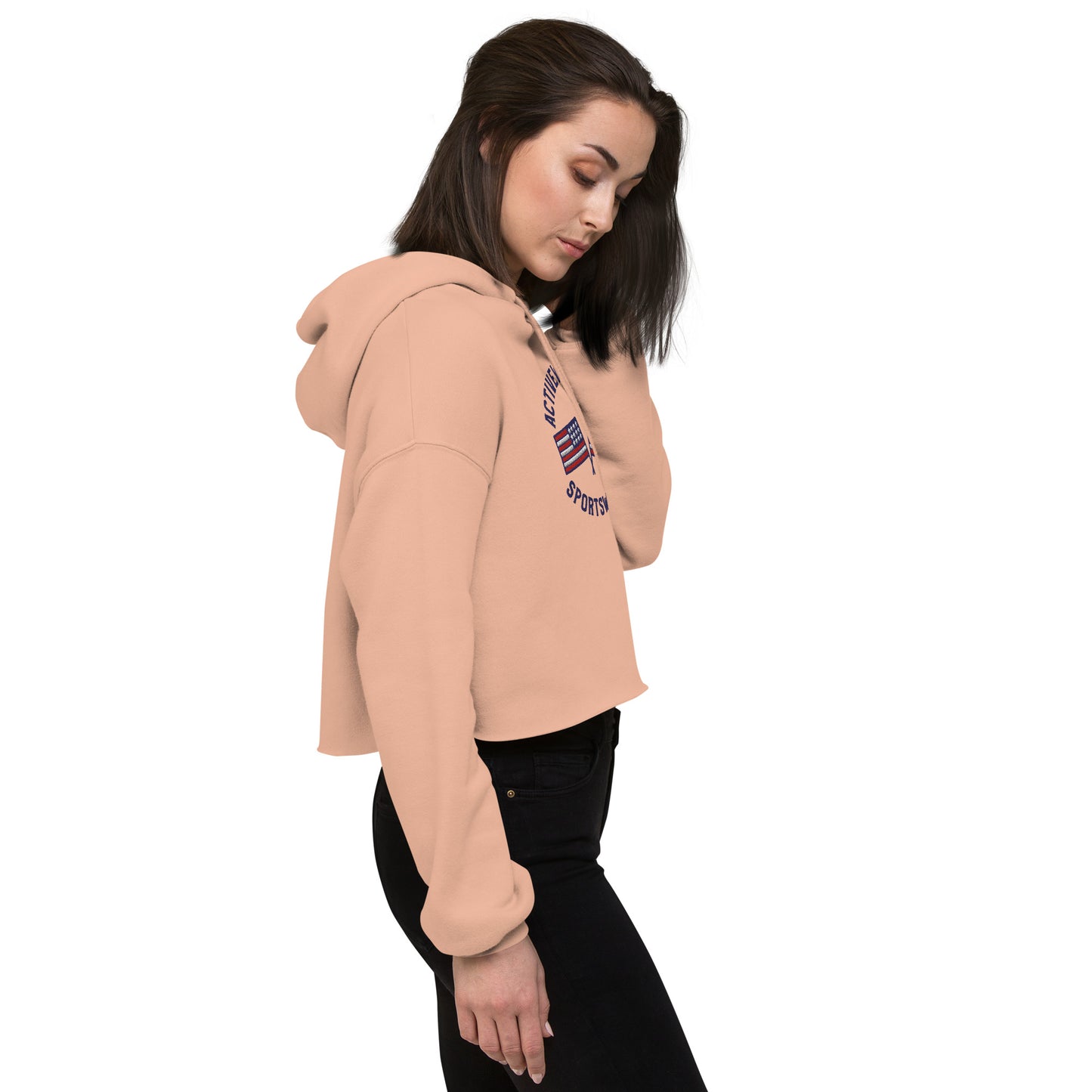Logo Embroidered Crop Hoodie - Activewear Well