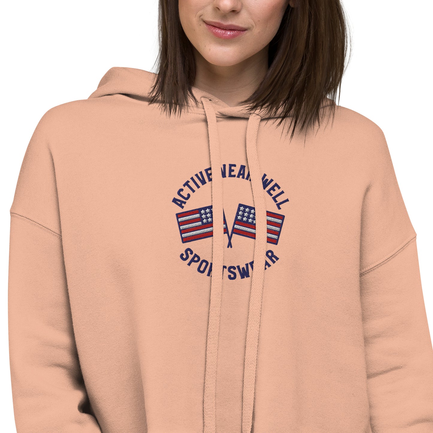 Logo Embroidered Crop Hoodie - Activewear Well