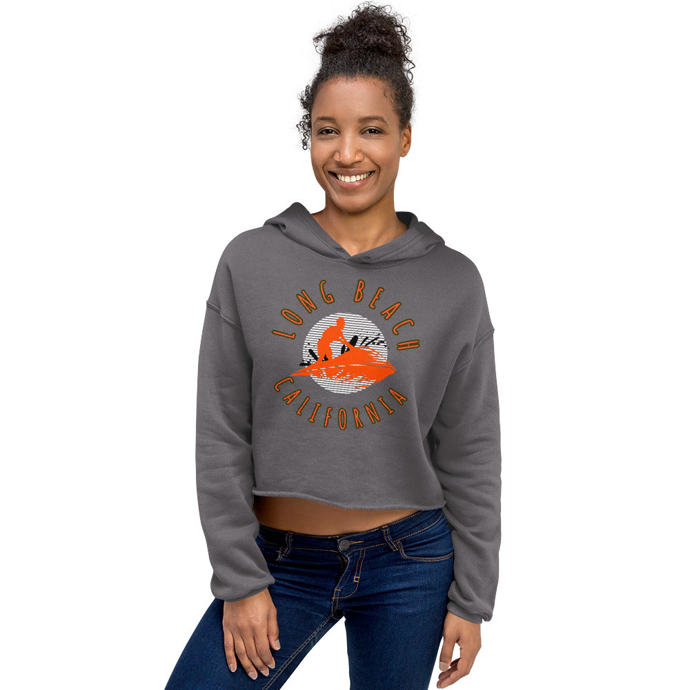 Long Beach Women's Crop Hoodie - Activewear Well