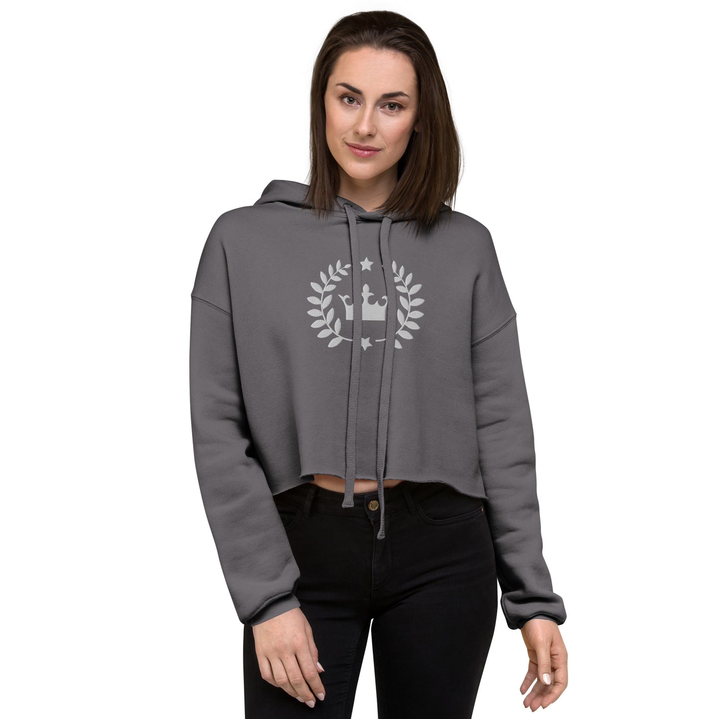 Victory Embroidered Crop Hoodie - Activewear Well