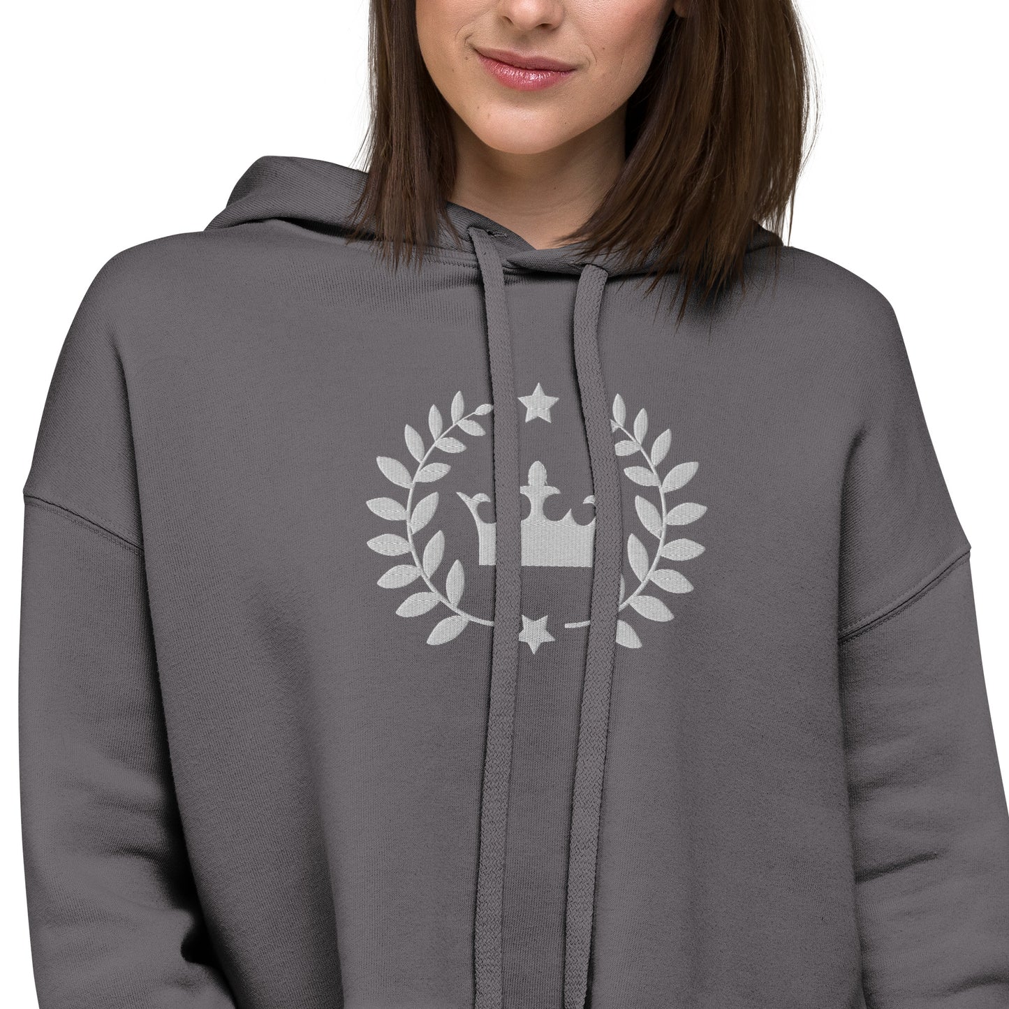 Victory Embroidered Crop Hoodie - Activewear Well
