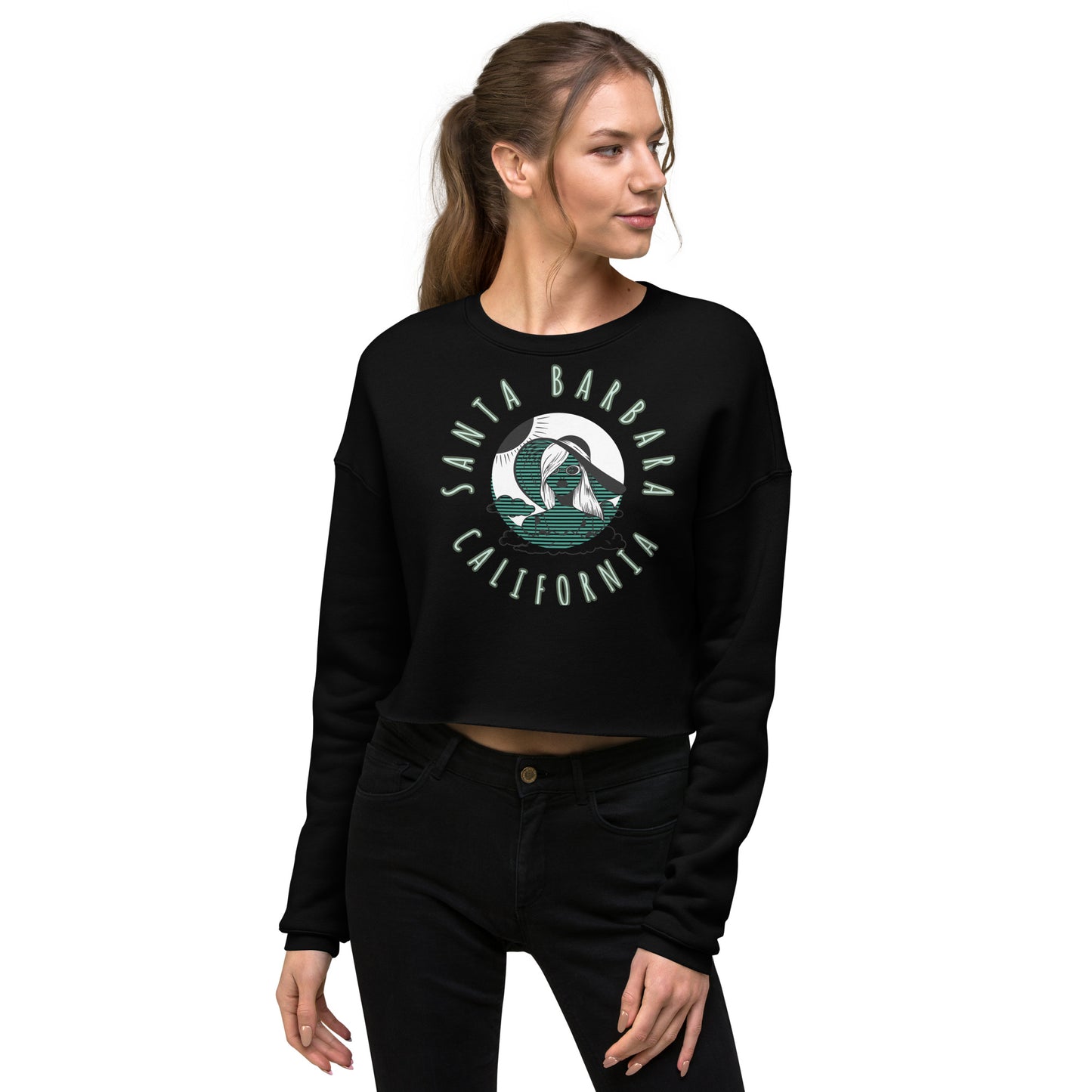 Santa Barbara Women's Crop Sweatshirt - Activewear Well