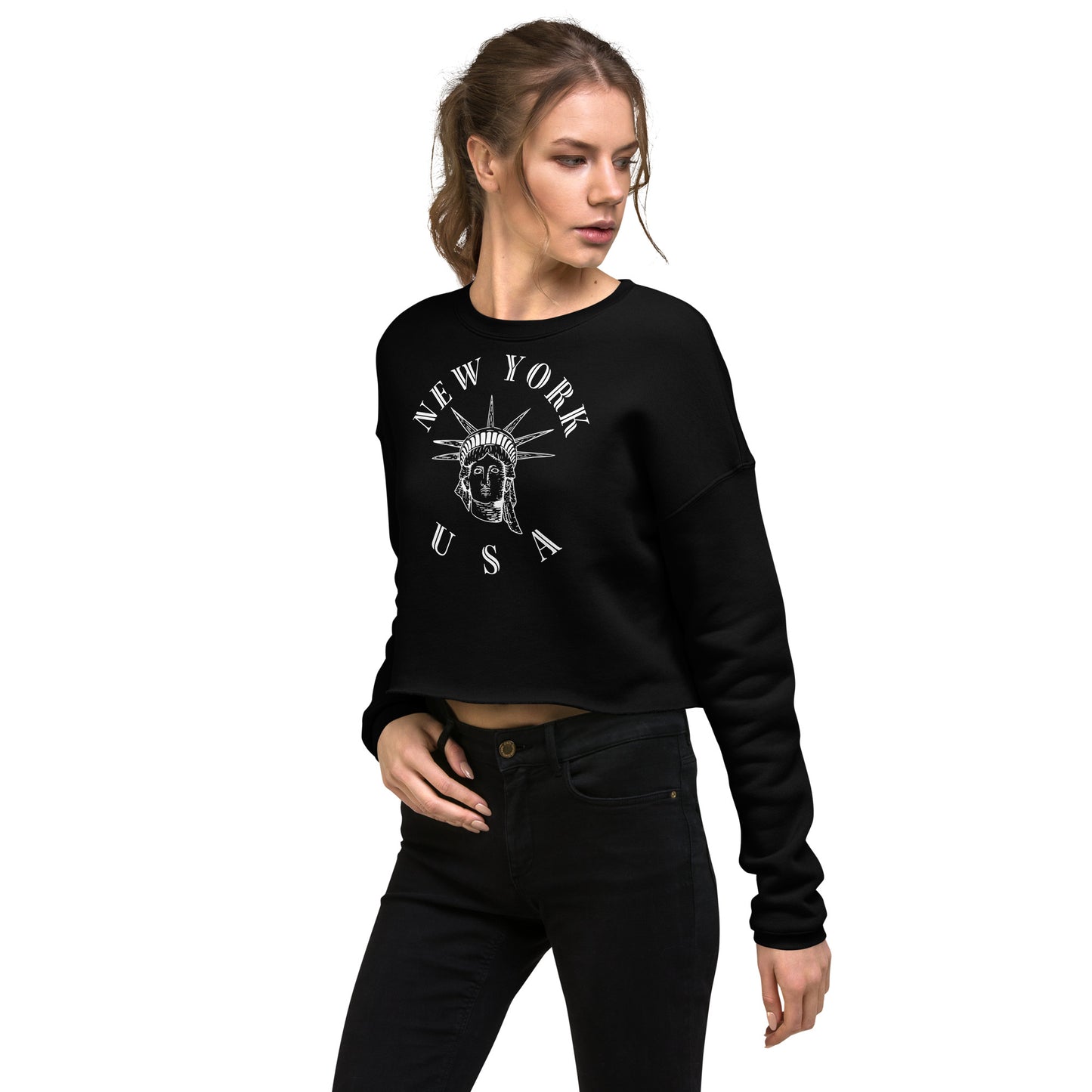 New York Women's Crop Sweatshirt - Activewear Well