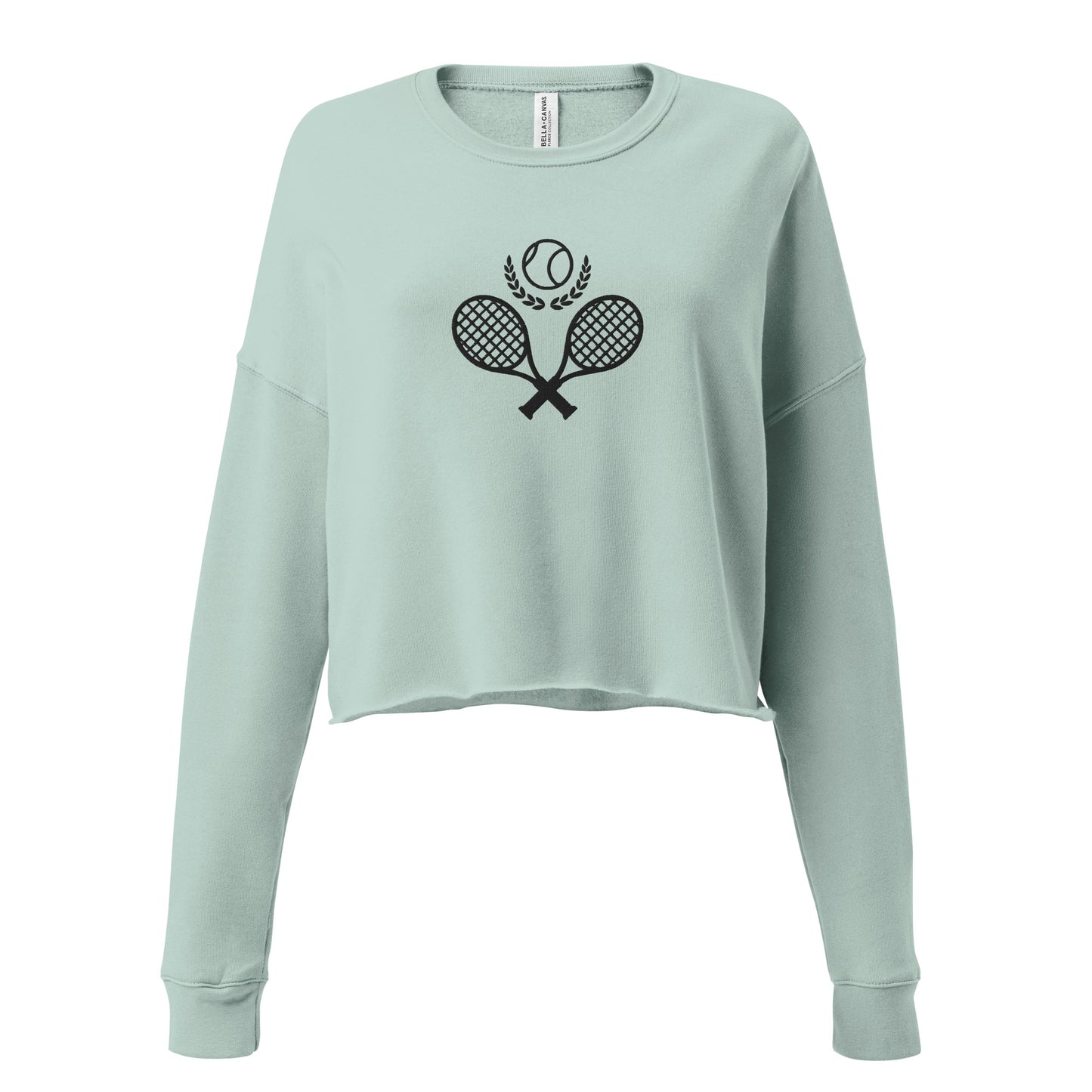 Tennis Racket Women's Crop Sweatshirt - Activewear Well